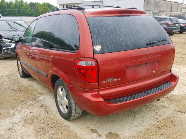 1D4GP45R25B432418 - 2005 DODGE CARAVAN SX RED photo 3