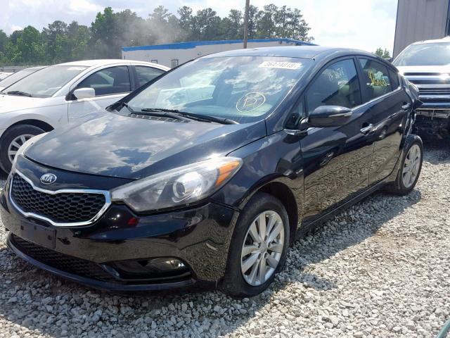 KNAFX4A85E5049025 - 2014 KIA FORTE EX BLACK photo 2