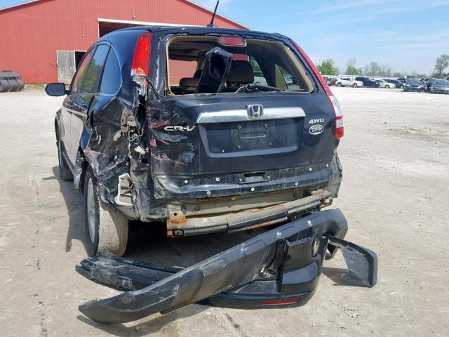 5J6RE4H75BL811452 - 2011 HONDA CR-V EXL BLACK photo 9