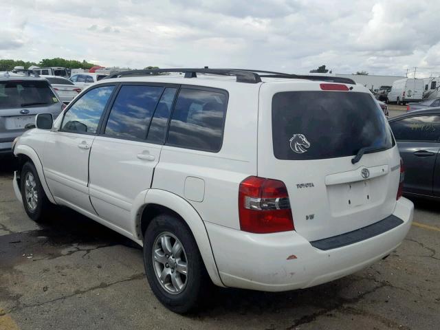 JTEDP21A640009142 - 2004 TOYOTA HIGHLANDER WHITE photo 3