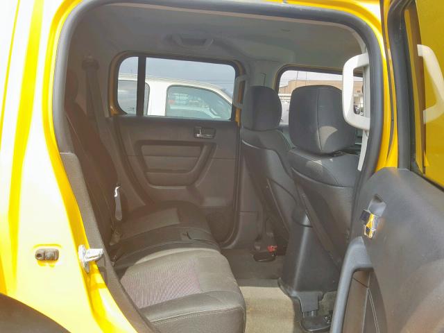 5GTDN136768110040 - 2006 HUMMER H3 YELLOW photo 6