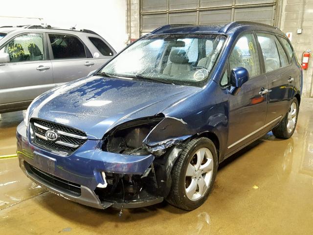 KNAFG526377111466 - 2007 KIA RONDO LX BLUE photo 2