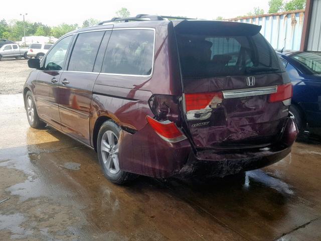 5FNRL3H91AB108164 - 2010 HONDA ODYSSEY TO MAROON photo 3