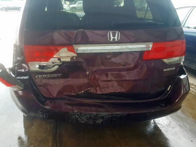 5FNRL3H91AB108164 - 2010 HONDA ODYSSEY TO MAROON photo 9