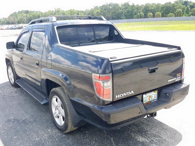 5FPYK1F56CB453266 - 2012 HONDA RIDGELINE BLACK photo 3