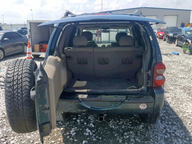 1J4GL58K45W555413 - 2005 JEEP LIBERTY LI GREEN photo 9