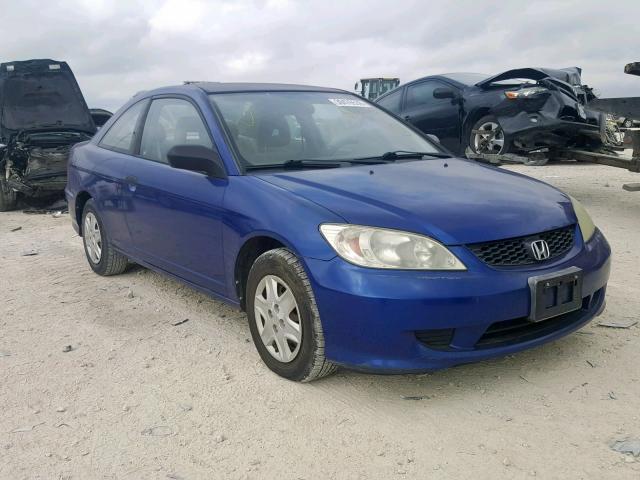 1HGEM22104L065125 - 2004 HONDA CIVIC DX V BLUE photo 1