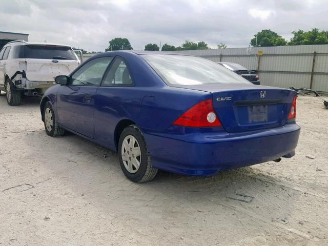 1HGEM22104L065125 - 2004 HONDA CIVIC DX V BLUE photo 3