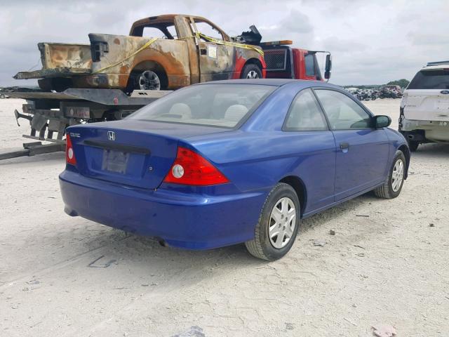 1HGEM22104L065125 - 2004 HONDA CIVIC DX V BLUE photo 4