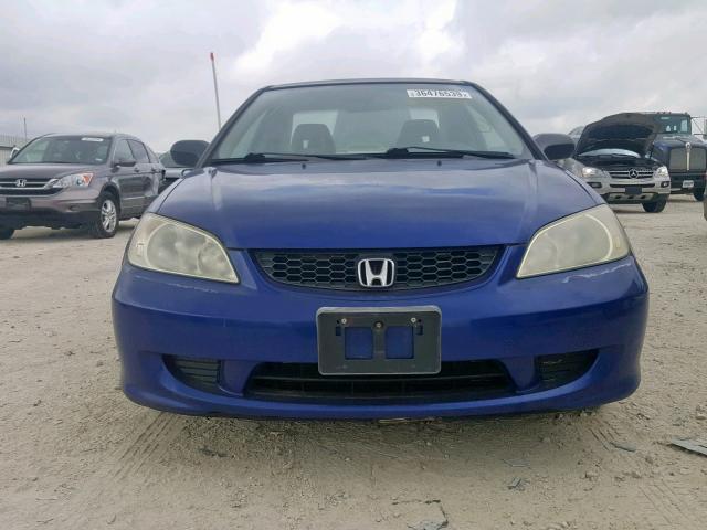 1HGEM22104L065125 - 2004 HONDA CIVIC DX V BLUE photo 9