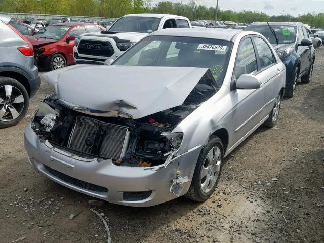 KNAFE222095660316 - 2009 KIA SPECTRA EX SILVER photo 2