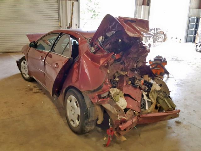 1G2ZF57B884164406 - 2008 PONTIAC G6 VALUE L MAROON photo 3