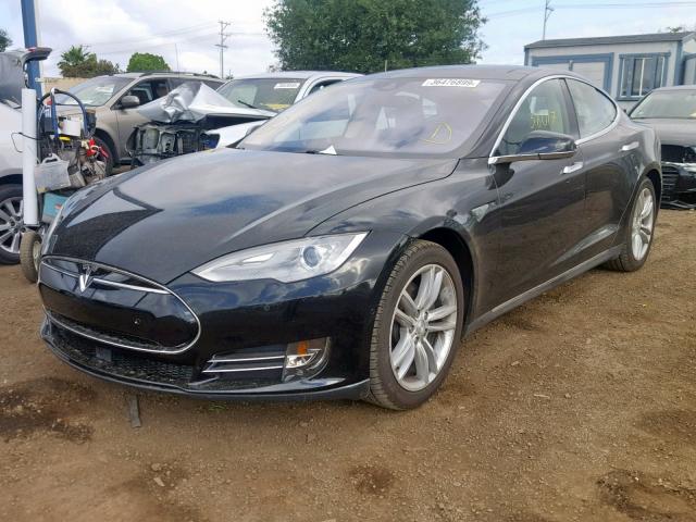 5YJSA1H10FFP79841 - 2015 TESLA MODEL S 85 BLACK photo 2