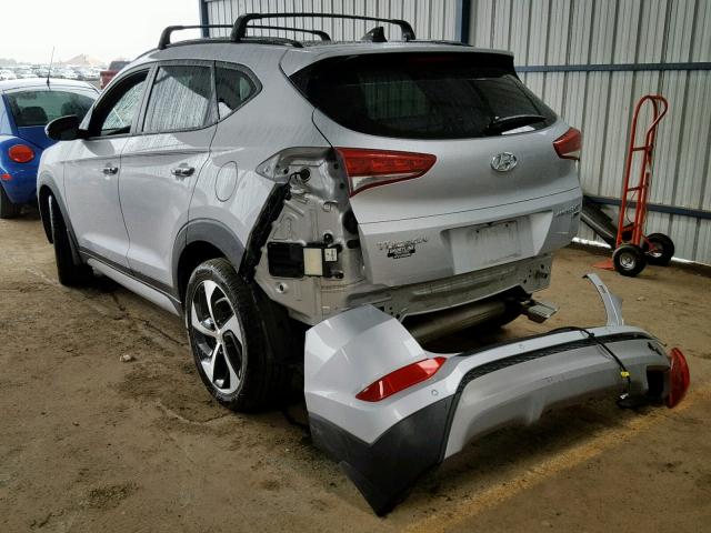 KM8J3CA25HU513533 - 2017 HYUNDAI TUCSON LIM SILVER photo 3