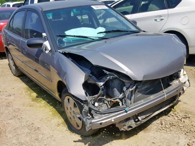 1HGES16355L018654 - 2005 HONDA CIVIC DX V GRAY photo 1