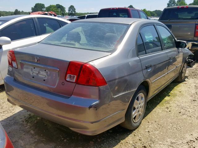 1HGES16355L018654 - 2005 HONDA CIVIC DX V GRAY photo 4