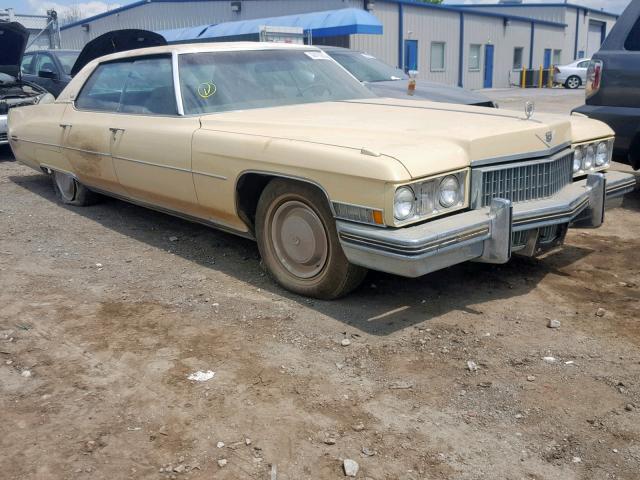 6D49R3Q229261 - 1973 CADILLAC SEDAN DEVI YELLOW photo 1