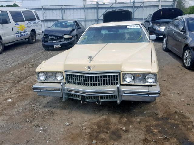 6D49R3Q229261 - 1973 CADILLAC SEDAN DEVI YELLOW photo 9