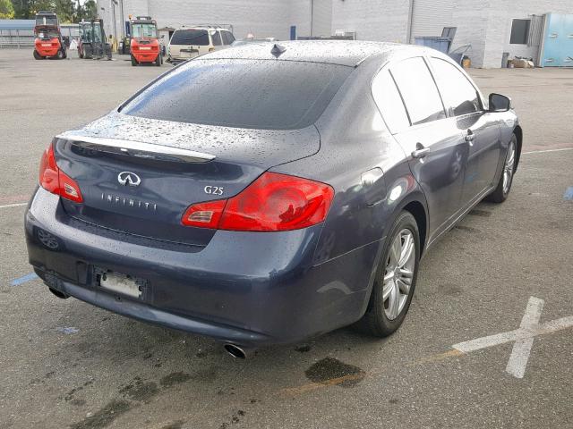 JN1DV6AP6BM600070 - 2011 INFINITI G25 BASE CHARCOAL photo 4