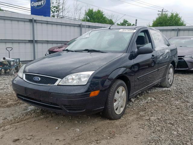 1FAFP34N87W342337 - 2007 FORD FOCUS ZX4 BLACK photo 2