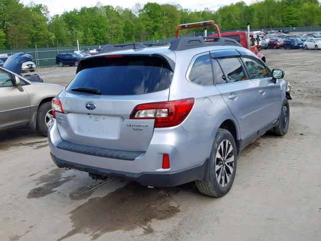 4S4BSENC7G3299803 - 2016 SUBARU OUTBACK 3. SILVER photo 4