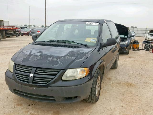 1D4GP25R95B197584 - 2005 DODGE CARAVAN SE BLACK photo 2