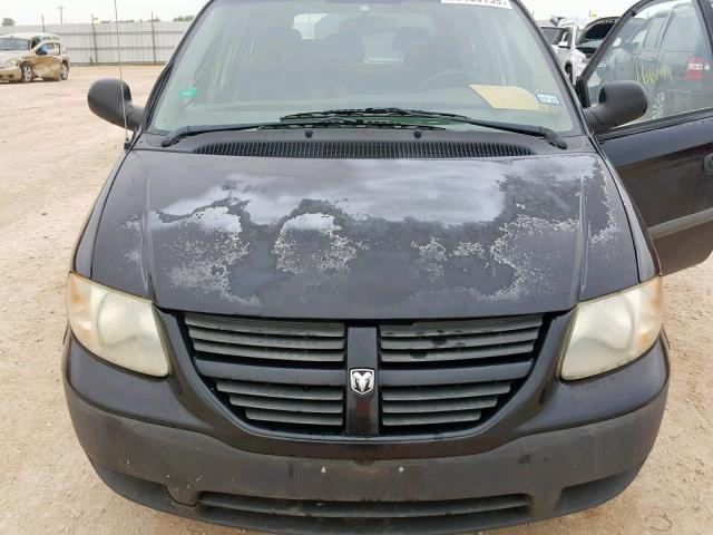 1D4GP25R95B197584 - 2005 DODGE CARAVAN SE BLACK photo 7