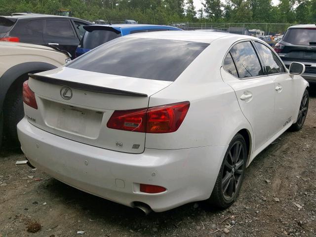 JTHBE262665002697 - 2006 LEXUS IS 350 WHITE photo 4