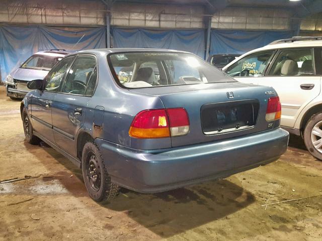 1HGEJ652XWL003884 - 1998 HONDA CIVIC DX BLUE photo 3