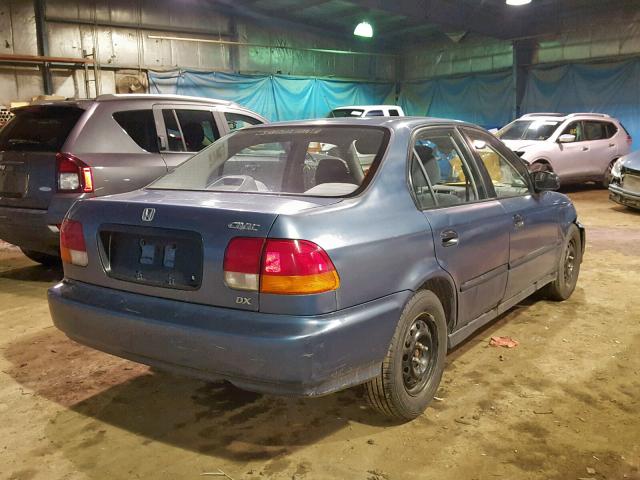 1HGEJ652XWL003884 - 1998 HONDA CIVIC DX BLUE photo 4