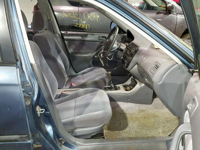 1HGEJ652XWL003884 - 1998 HONDA CIVIC DX BLUE photo 5