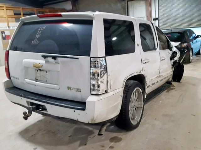 1GNFC13509R108309 - 2009 CHEVROLET TAHOE HYBR WHITE photo 4