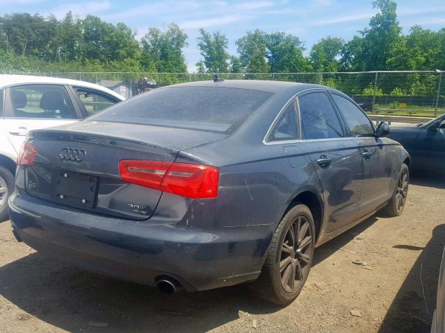 WAUGGAFC0DN154831 - 2013 AUDI A6 PREMIUM BLUE photo 4