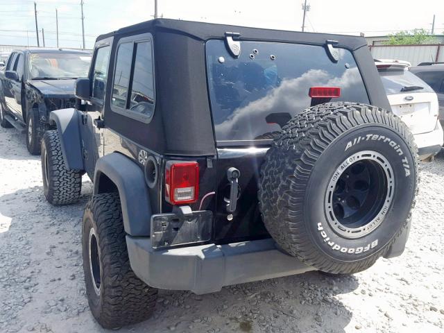 1J4FA24139L776456 - 2009 JEEP WRANGLER X BLACK photo 3