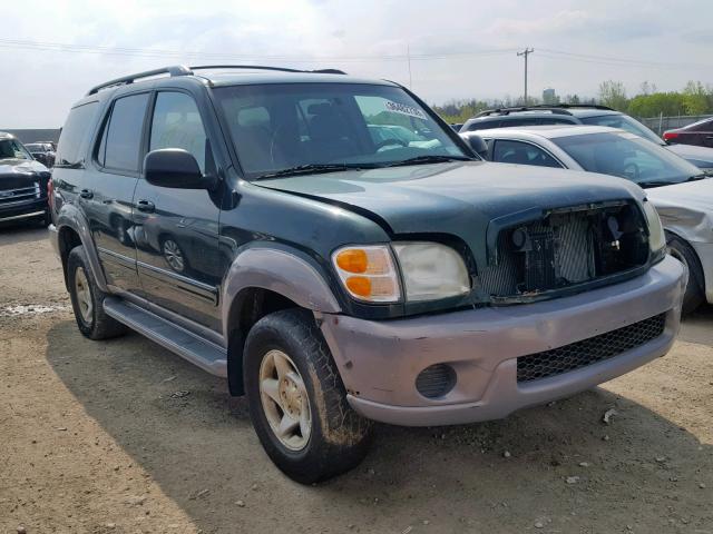 5TDBT44A42S092434 - 2002 TOYOTA SEQUOIA SR GREEN photo 1