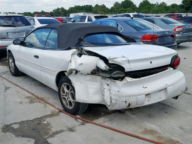 3C3EL45H6VT579027 - 1997 CHRYSLER SEBRING JX WHITE photo 3