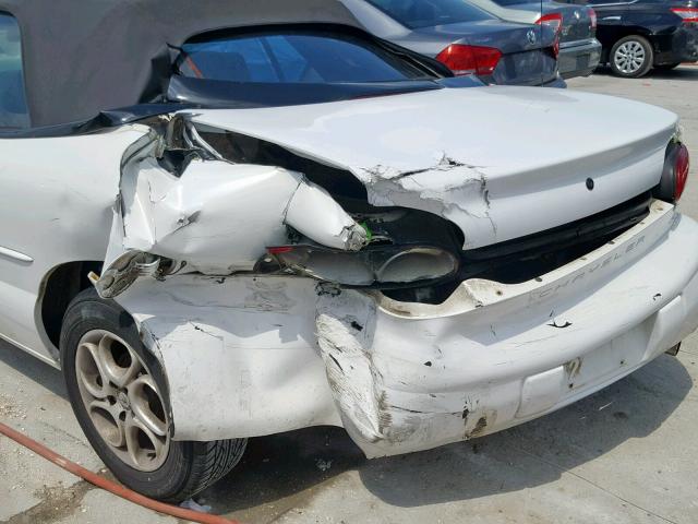 3C3EL45H6VT579027 - 1997 CHRYSLER SEBRING JX WHITE photo 9