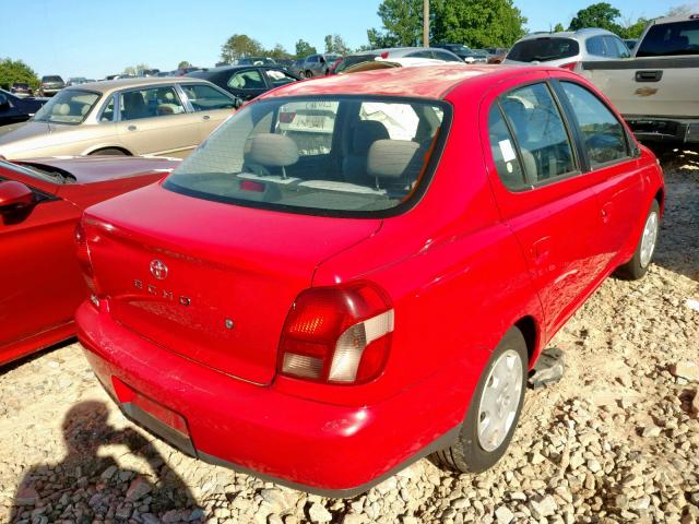 JTDBT123420255802 - 2002 TOYOTA ECHO RED photo 4