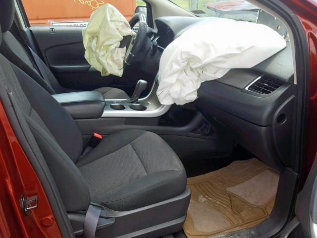 2FMDK4JC2EBA98428 - 2014 FORD EDGE SEL ORANGE photo 5