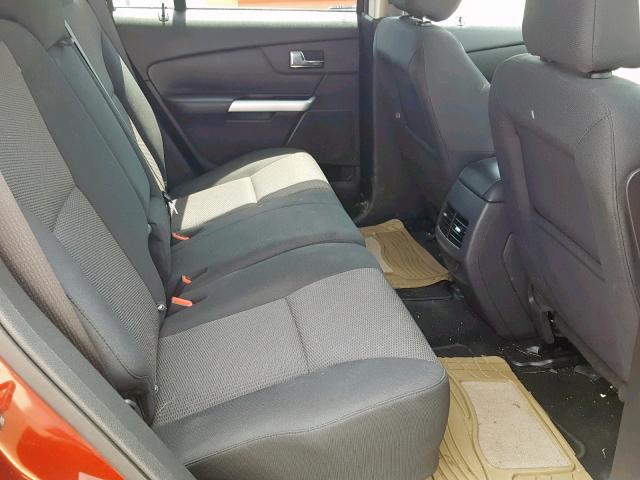 2FMDK4JC2EBA98428 - 2014 FORD EDGE SEL ORANGE photo 6