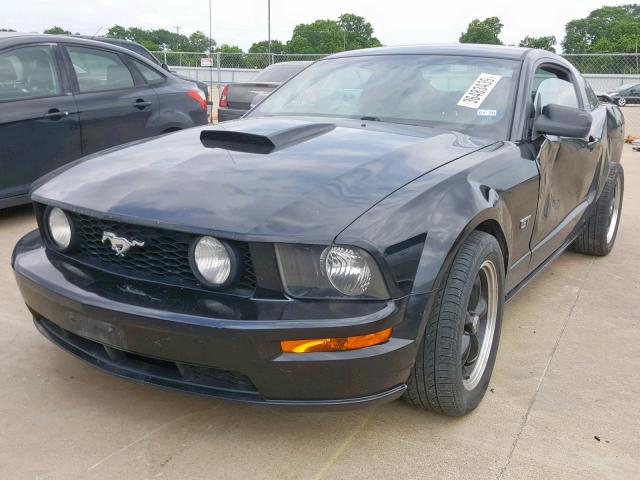 1ZVHT82H075278466 - 2007 FORD MUSTANG GT BLACK photo 2