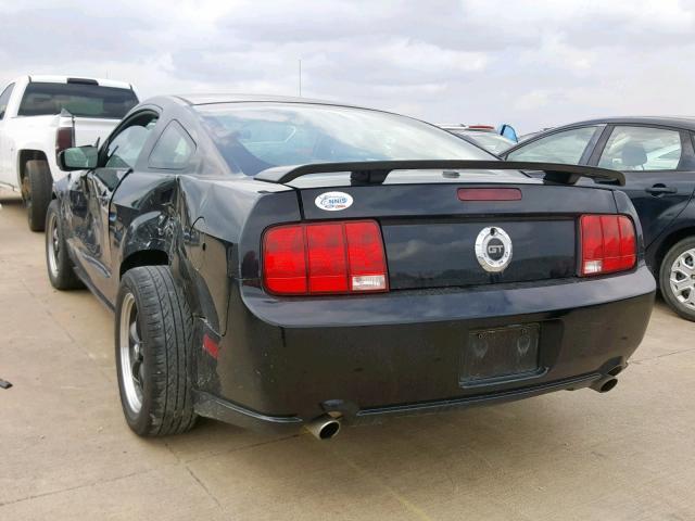 1ZVHT82H075278466 - 2007 FORD MUSTANG GT BLACK photo 3