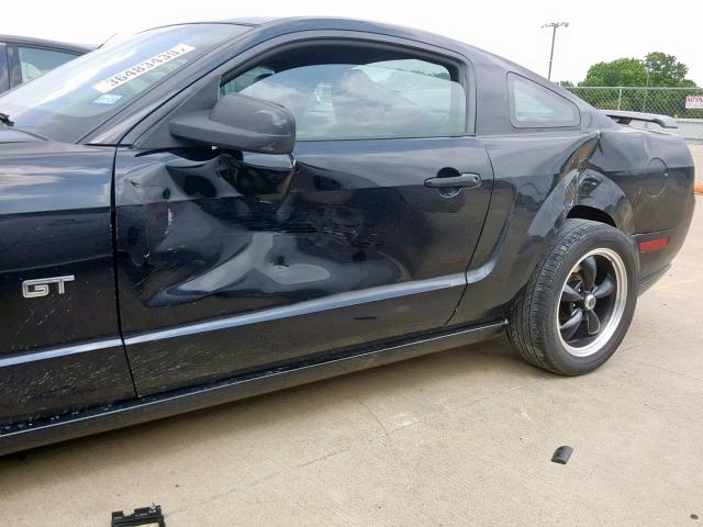 1ZVHT82H075278466 - 2007 FORD MUSTANG GT BLACK photo 9