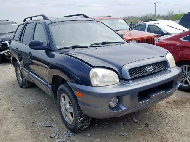 KM8SC13D74U734309 - 2004 HYUNDAI SANTA FE G BLUE photo 1