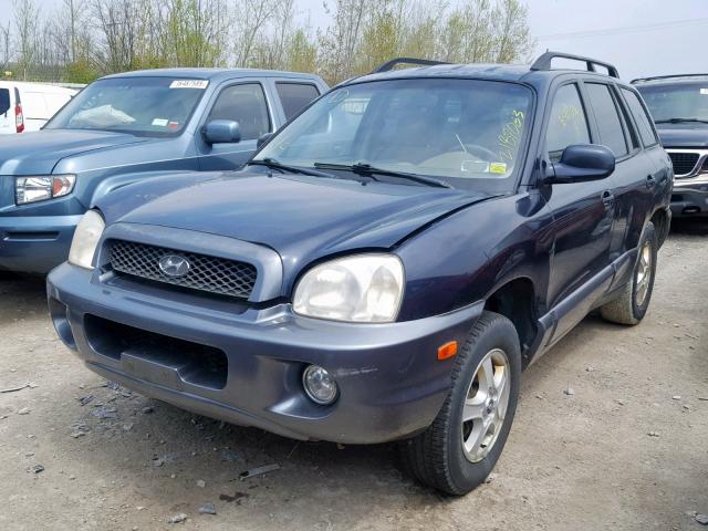 KM8SC13D74U734309 - 2004 HYUNDAI SANTA FE G BLUE photo 2