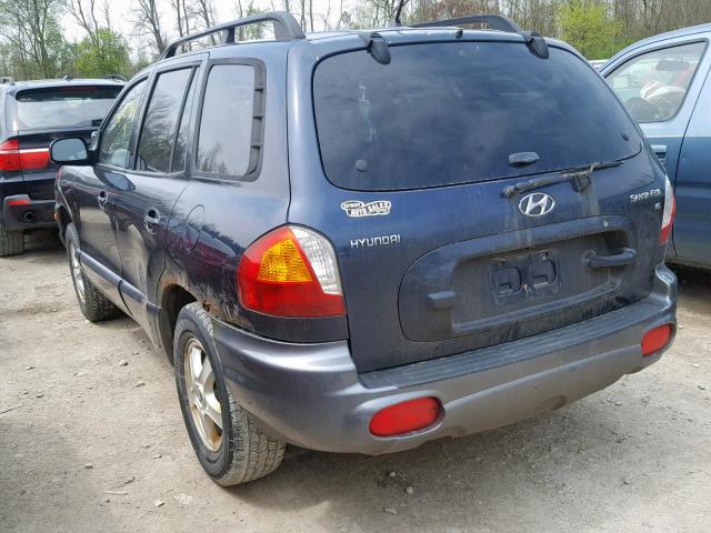 KM8SC13D74U734309 - 2004 HYUNDAI SANTA FE G BLUE photo 3