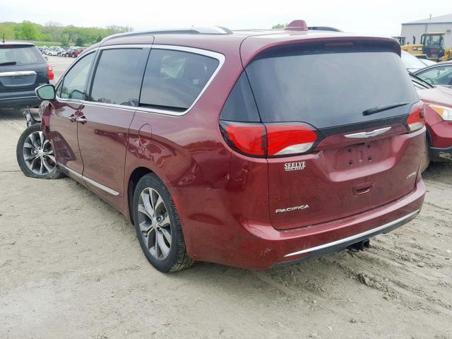 2C4RC1GG1JR309622 - 2018 CHRYSLER PACIFICA L MAROON photo 3