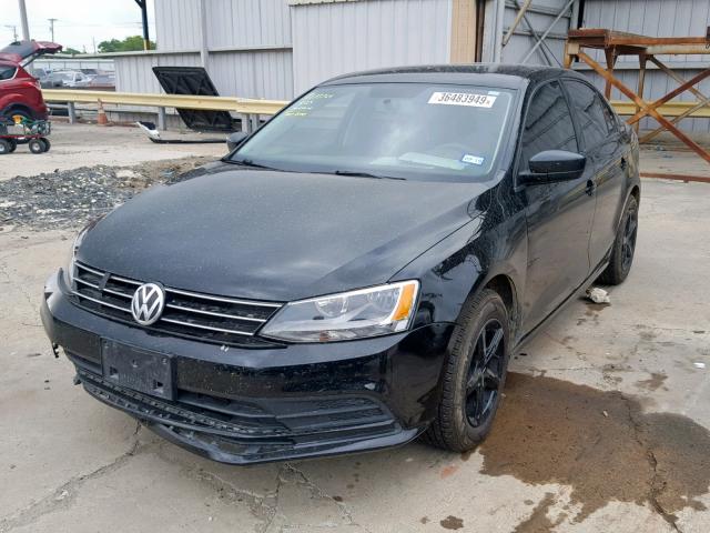 3VW1K7AJ6FM415941 - 2015 VOLKSWAGEN JETTA BASE BLACK photo 2