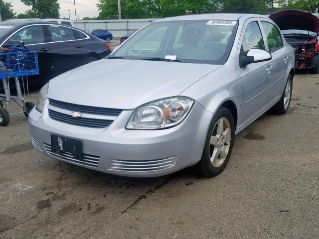 1G1AT58H897101593 - 2009 CHEVROLET COBALT LT SILVER photo 2