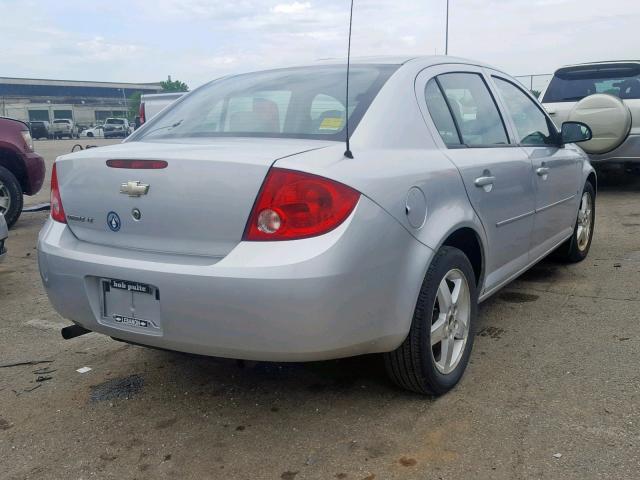 1G1AT58H897101593 - 2009 CHEVROLET COBALT LT SILVER photo 4